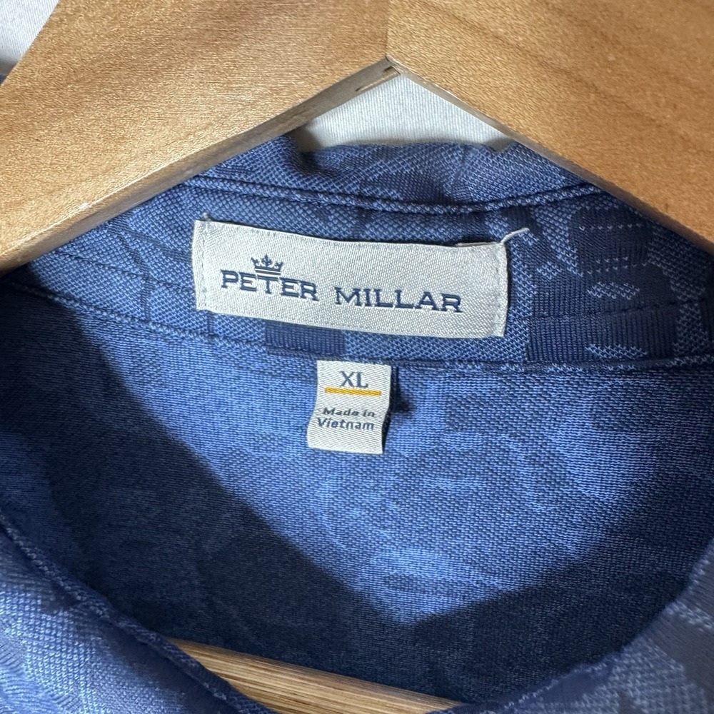 Peter Millar Guitar Jacquard Print Performance Polo Shirt Mens XL Musician READ - Picture 4 of 10